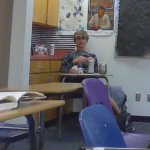 kid eating in class