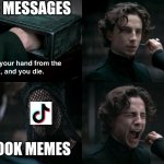 Husband's reaction to wife's obsession with Sarah J Maas books | WIFE'S MESSAGES; SJM BOOK MEMES | image tagged in dune what's in the box | made w/ Imgflip meme maker