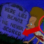 Yet another name soundalike meme | image tagged in here lies beavis he never scored,scar,the lion king,beavis and butthead,disney | made w/ Imgflip meme maker