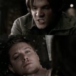 Sam strangling Dean