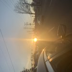 Sunset from a car window meme