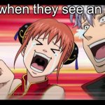DUDE, IT’S JUST AN IPAD | Mfs when they see an IPad | image tagged in anime laugh | made w/ Imgflip meme maker