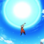 Goku Gathering energy for the spirit bomb