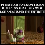 good slander | 14 YEAR OLD GORLS ON TIKTOK REALIZING THAT THEY WERE CRINGE AND STUPID THE ENTIRE TIME; YEARS OF ACADEMY TRAINING WASTED | image tagged in gifs,relatable,slander,tiktok,years of academy training wasted | made w/ Imgflip video-to-gif maker