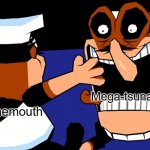 It is coming between 10,000 and tomorrow | Mega-tsunami; Bournemouth | image tagged in fake peppino charging at peppino,mega-tsunami,uk,united kingdom | made w/ Imgflip meme maker