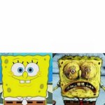 Fresh vs Haggard Spongebob meme