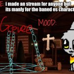 Geevee announcement temp | i made an stream for anyone but its manly for the baned es characters | image tagged in geevee announcement temp | made w/ Imgflip meme maker