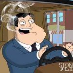 AMERICAN DAD SMOKES WEED IN THE CAR