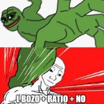 a logical argument | A LOGICAL ARGUMENT; L BOZO + RATIO + NO ONE CARES + COUNTER RATIO | image tagged in pepe punch vs dodging wojak | made w/ Imgflip meme maker