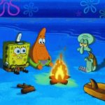 Spongebob Patrick Squiward Fire