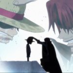 Shanks gives hat to luffy