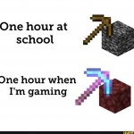 Minecraft school meme meme