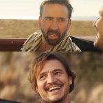 Nicolas Cage and Pedro Pascal