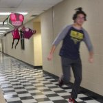 Hallway meme but it invader Zim