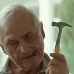 Crazy old man hammer JPP GIF Template