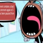 scratch lore | image tagged in cyborg shouting blank | made w/ Imgflip meme maker