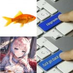 fish | image tagged in upgrade go back | made w/ Imgflip meme maker