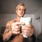 Ryan Gosling counting money