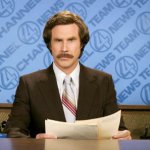 Ron burgundy anchorman news desk template