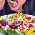 eating salad GIF Template