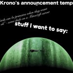 Krono's announcement temp