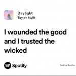 Taylor Swift daylight lyrics