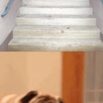Stairs with the handicapped sign | image tagged in gifs,funny,memes,you had one job,you had one job just the one,task failed successfully | made w/ Imgflip video-to-gif maker