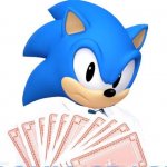 Sonic with cards