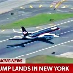 first time turbulence cased by an airplane landing in ny