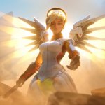 Mercy holds a hand