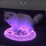 -_- | -_- | image tagged in demonic little grey cat | made w/ Imgflip meme maker