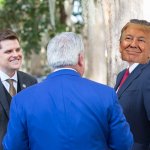 Ron DeSantis laughing but it's Donald Trump