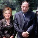 Hillary Clinton at funeral with Tony Soprano