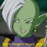 zero ningen music stops