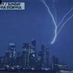 building where trump is indicted gets lightning bolt