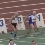 old men race GIF Template