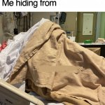Person poorly hiding