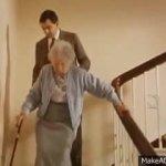 mr bean stairs GIF Template