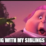 Fighting with my siblings always looks something like this XD | FIGHTING WITH MY SIBLINGS BE LIKE: | image tagged in gifs,siblings,funny,relatable | made w/ Imgflip video-to-gif maker