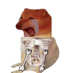 cheems skeleton