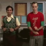 Sheldon Cooper and Raj Koothrappali Dancing GIF Template