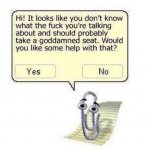 clippy wants to help you