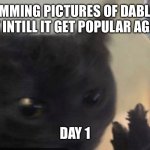 Dablons | SPAMMING PICTURES OF DABLONS CAT INTILL IT GET POPULAR AGAIN; DAY 1 | image tagged in dablons | made w/ Imgflip meme maker