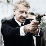 Rhodesian Prime Minister Ian Smith with Revolver template