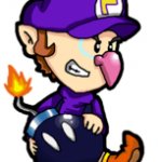 baby Waluigi with Bomb