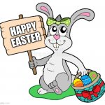 Easter Bunny | HAPPY EASTER | image tagged in easter bunny | made w/ Imgflip meme maker