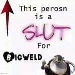 this person is a slut for bigweld meme