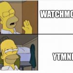 Homer Simpson Drake Meme Template | WATCHMOJO; YTMND | image tagged in homer simpson drake meme template | made w/ Imgflip meme maker
