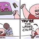 Shirt wrong color meme
