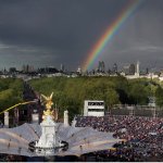 Rainbow on the day Queen died